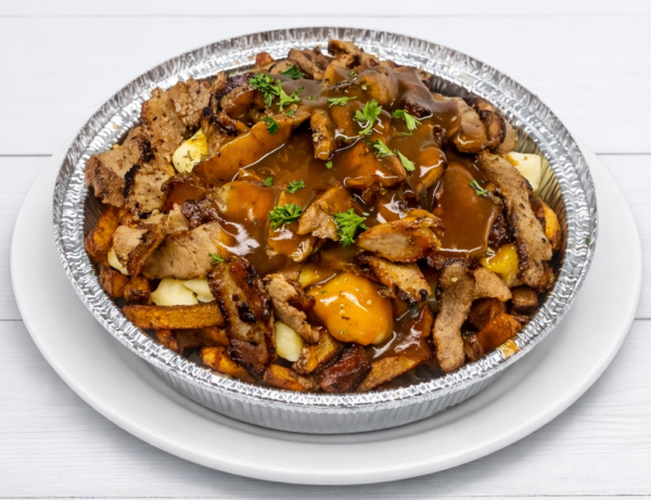 Poutine au gyro de porc
